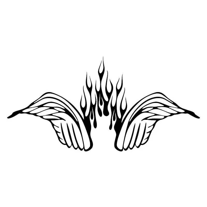 

Маленький город x см, украшение для окон с крыльями пламени, автомобильные наклейки, виниловые наклейки