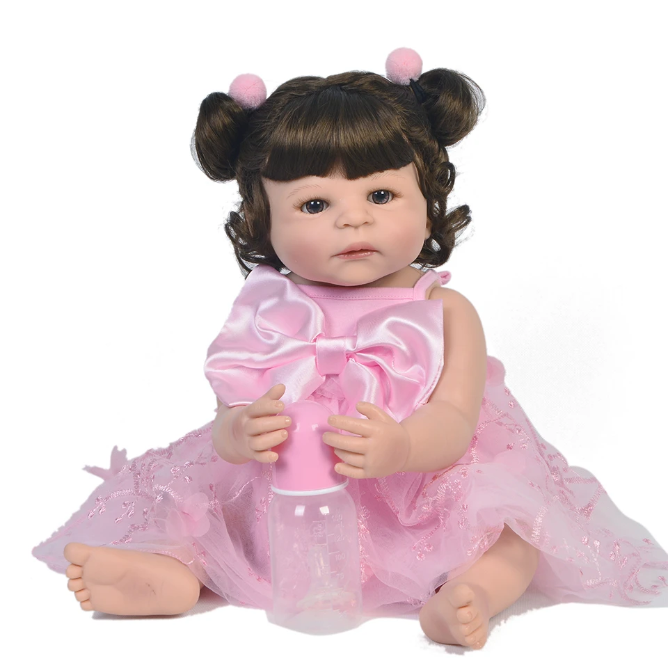 57 см полностью силиконовые куклы Reborn Baby, твердые виниловые куклы bebes Reborn, детские куклы на день рождения, рождественский подарок, куклы для девочек, игрушки для игр