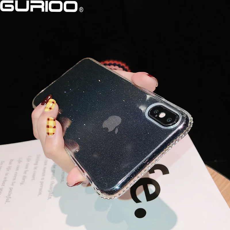 

Fashion Rhinestone TPU Phone Case For iphone 6S 6 7 8 Plus Glitter Dream Back Cover For iphone X XR XS MAX Soft Silicone Coque