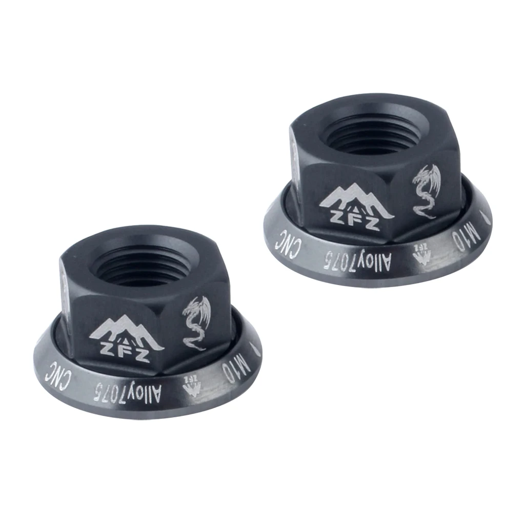 2Pcs Track Axle Nuts Bicycle Wheel BMX Road Track Fixie Vintage Rear/Front M10 Drums Screws