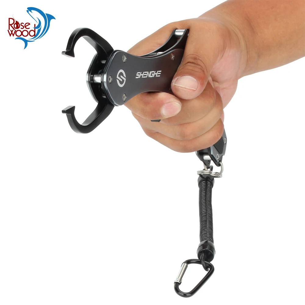 

RoseWood High Quality Fishing Tool 100LBS Scale Fishing Grip Stainless Steel 182g/250mm Fish Lip Gripper With ABS Handle