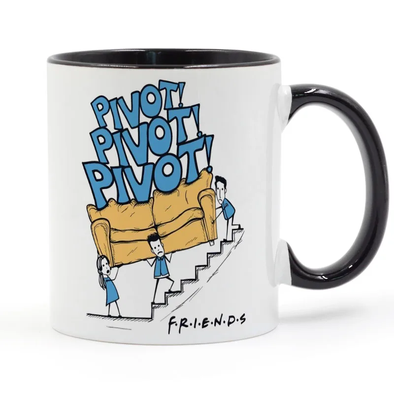 

Friends Tv Funny Couch Pivot Ross Rachel and Chandler Move A Couch Pivot Coffee Mug Ceramic Cup Gifts 11oz