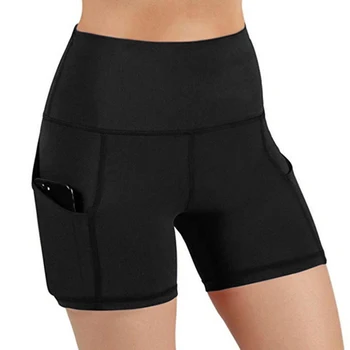 

Women Summer High Waist Biker Shorts Pocket Slim Leggings Short Pants HSJ88
