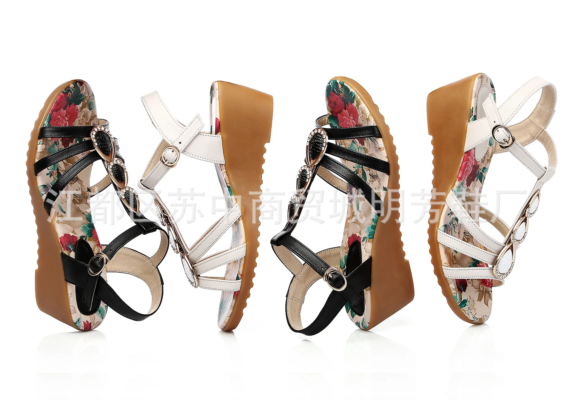 

2016 Summer New Style Casual Slanted Heel Semi-high Heeled Bottom Waterproof Platform WOMEN'S Sandals WOMEN'S Shoes