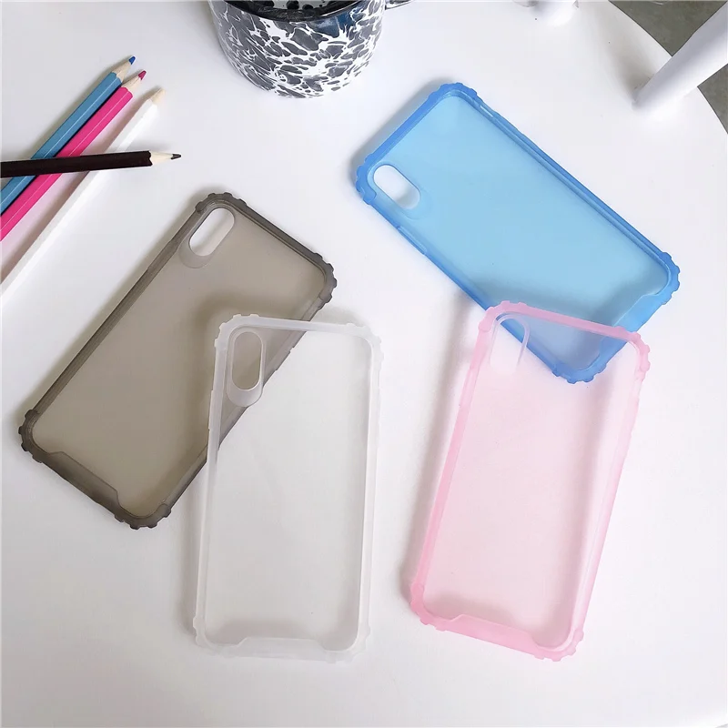 

Solid anti-fall four corners case for iphone 7 plus 8plus funda iphone 7 8 plus xs max xr soft shockproof silicone cover armor x