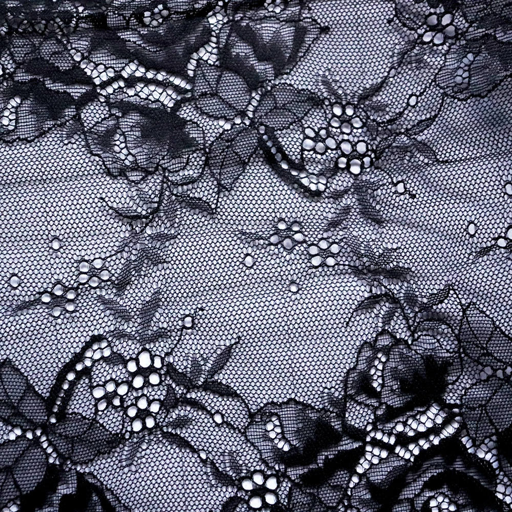 2Yards Black White Lace Trim Ribbon Embroidered Elastic Lace Fabric DIY Crafts Sewing Accessories Wedding Hair Garments Supplies