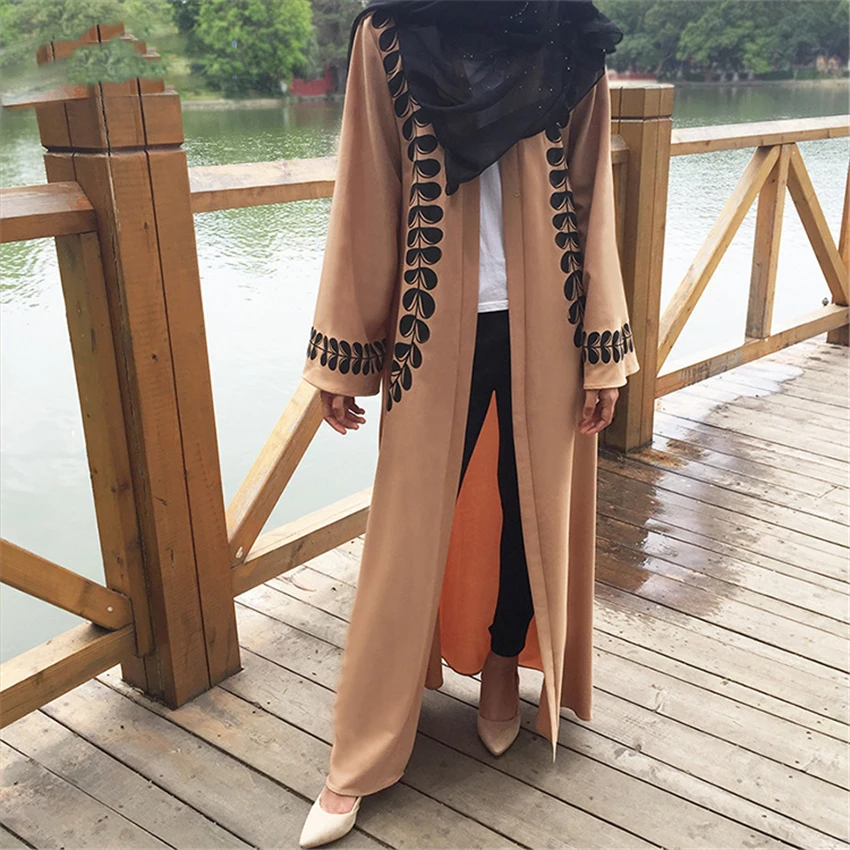 Женские мусульманские длинные платья длинный халат Abaya Дубаи размера плюс