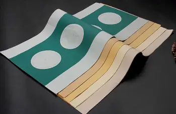 

10pc Batik Rice Paper Four Words Wadang Couplets Half-Raw Half-Ripe Calligraphy Paper 34x68cm