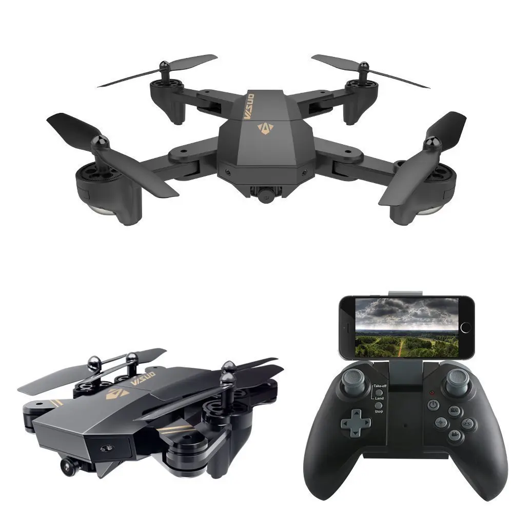 

Foldable Drone with Camera HD 0.3MP 2MP Wide Angle WIFI FPV Altitude Hold RC Quadcopter 360 Rolling Helicopter