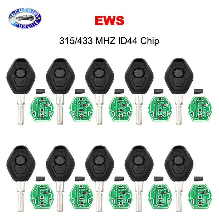 10PCS/LOT 3 Buttons Full Remote Key For BMW 5 7 SERIES E38 E39 E46 315MHZ/433MHZ HU58 + ID44 CHIP | Автомобили и мотоциклы