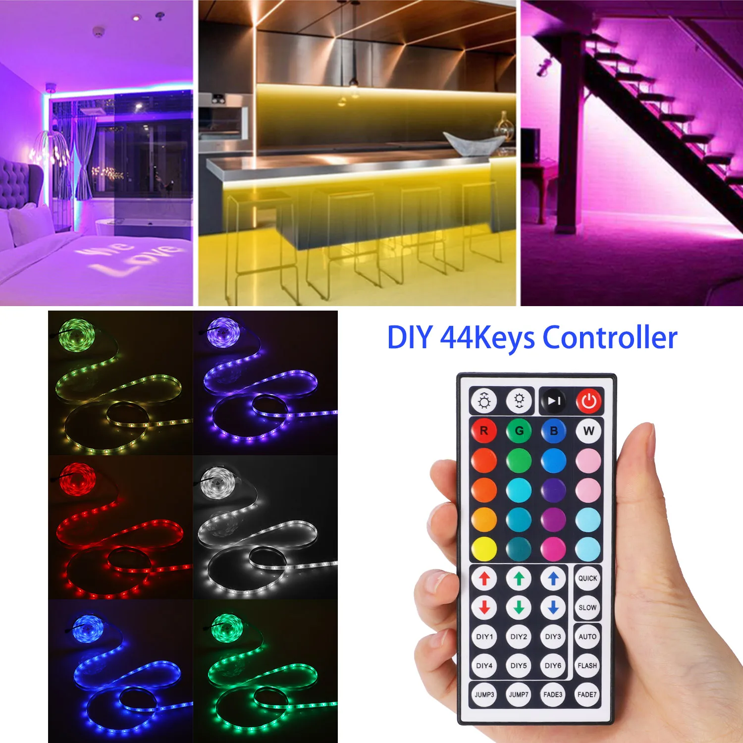 5050 RGB светодиодный светильник с ИК пультом дистанционного управления DC 12V 5M 10M
