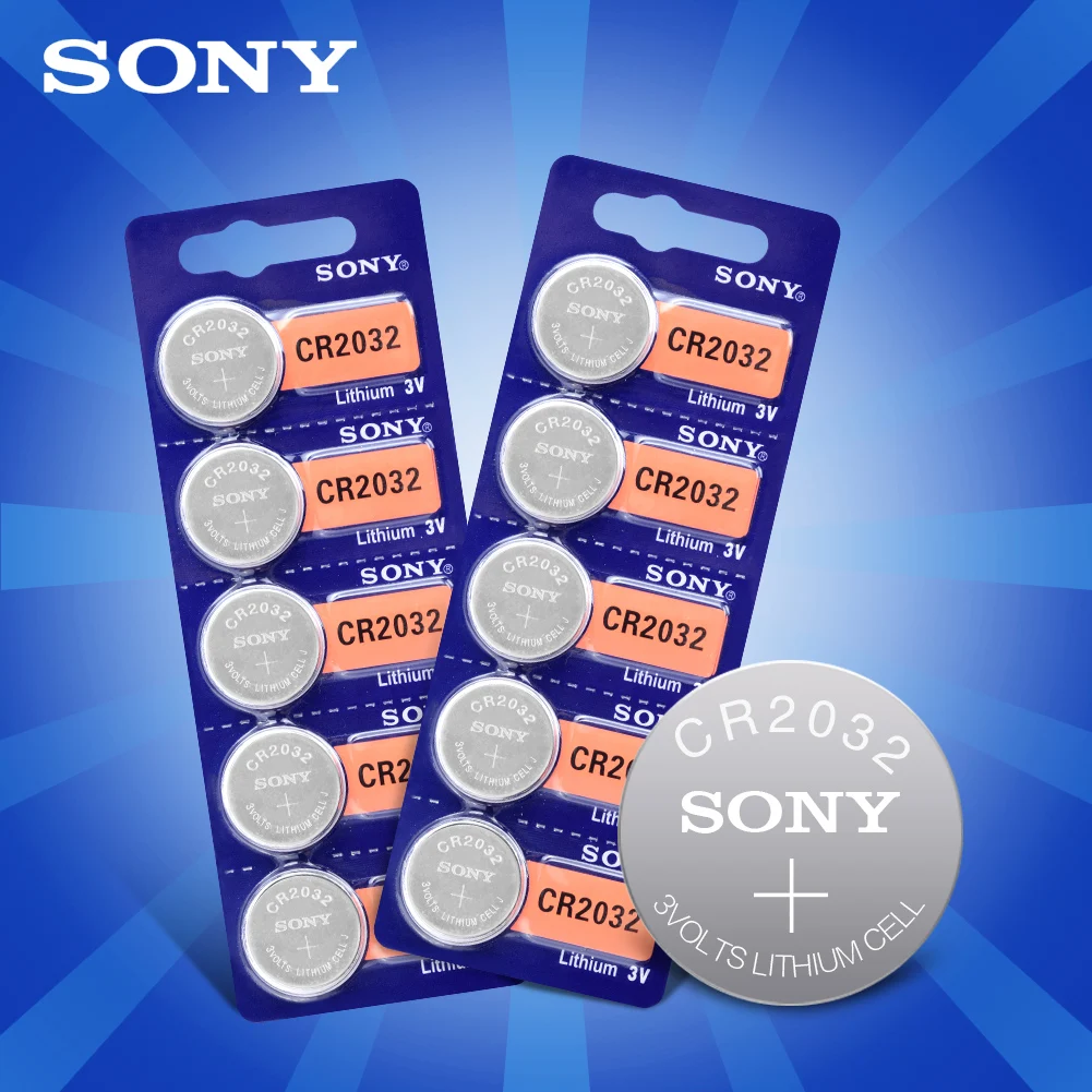 10pcs/lot for sony CR2032 3V Original Lithium Battery For Watch Remote Control Calculator CR2032 2032 button cell coin batteries|Button Cell Batteries| - AliExpress