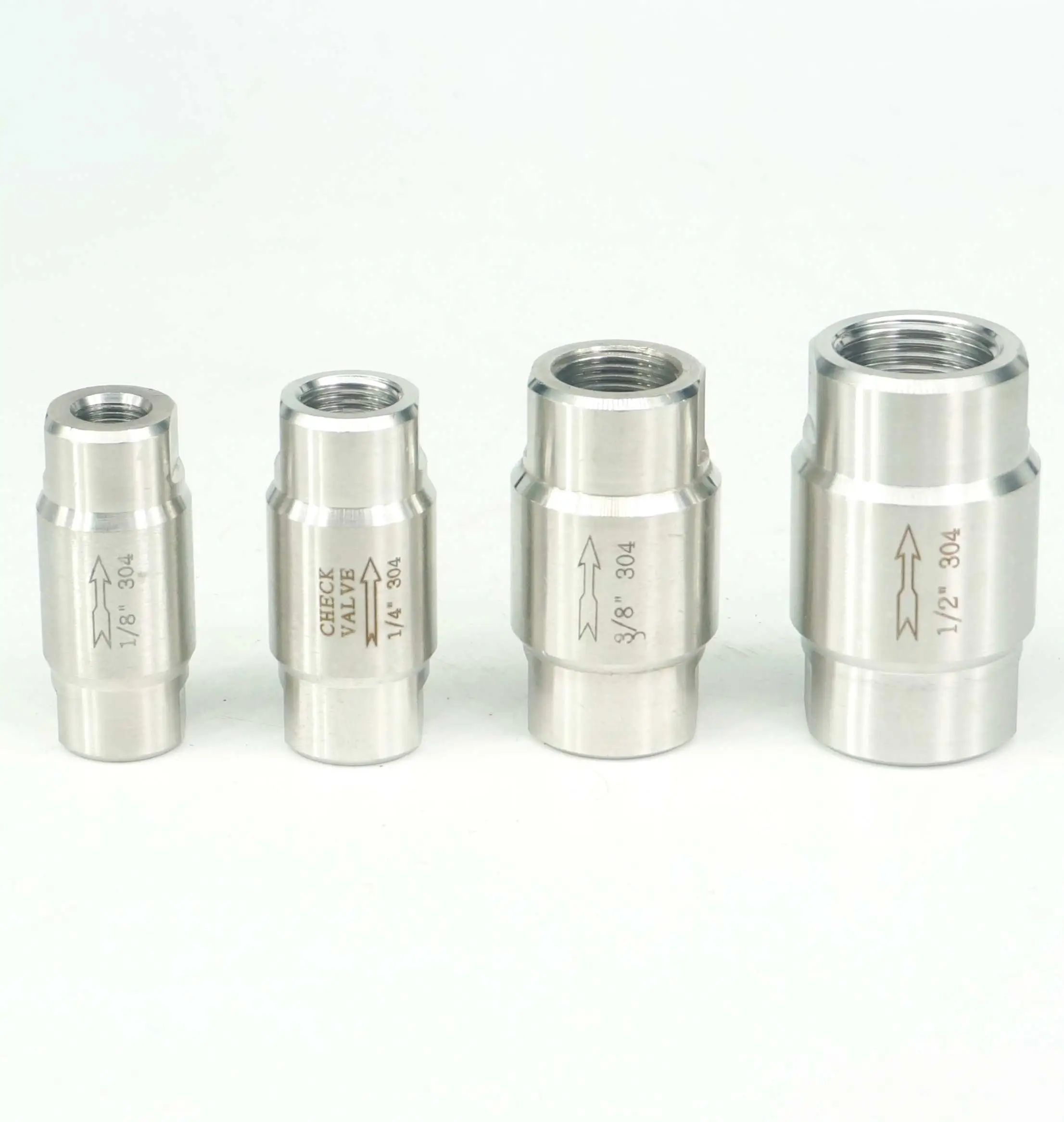 64 Bar 1/8&quot 1/4&quot 1/2&quot 3/4&quot 1&quot BSP Female 304 Stainless Steel High Pressure Inline Spring Valve Non-return One Way Steam |
