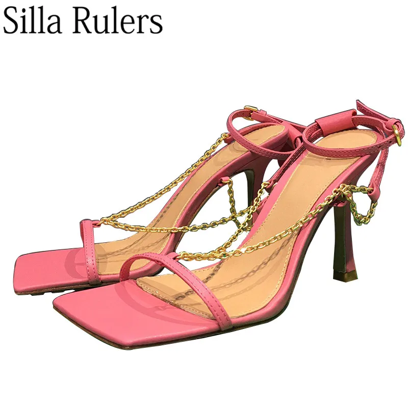 Ankle Strap Sandals Woman High Heels 