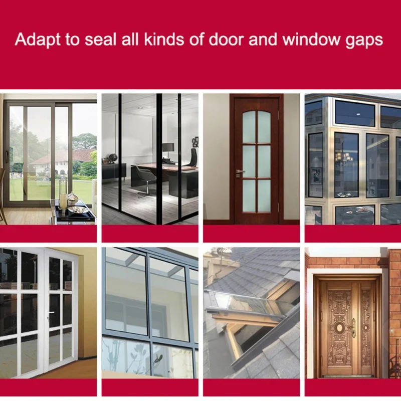 

Self Adhesive D Type Doors and for Windows Foam Seal Strip Soundproofing Collision Avoidance Rubber Seal Collision