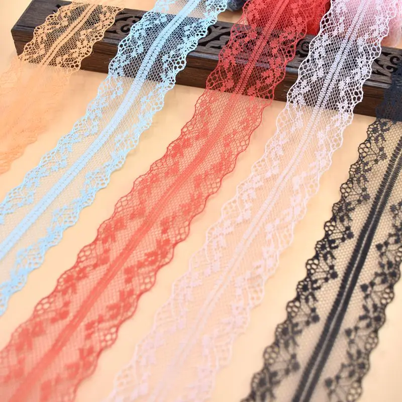 

10 Yards/lot White Cotton Lace Trimmings for Sewing Embroidery Clothing 40mm DIY Lace Fabric Ribbon for Home Wedding Decoration