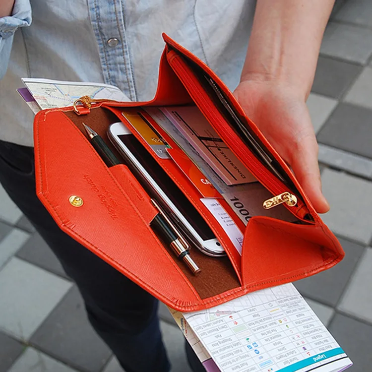 

Womens Leather Phone Wallet Female Envelope Purse Bags Coin Cute Wallets Purses Long Money Bag Ladies Clutch Wallets Purse Women