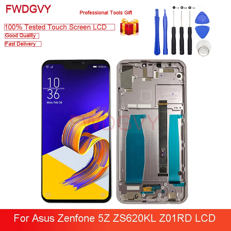 

6.2"Original For Asus Zenfone 5z ZS620KL LCD Display Touch Screen Panel Digitizer For Zenfone 5Z ZS620KL Z01RD Lcds
