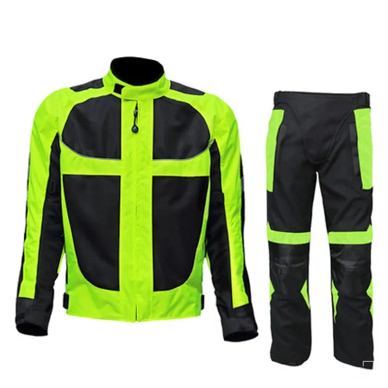 

New Motorcycle Jacket Men Moto Suit Knight Racing Riding Clothing Trousers Reflective Jacket with Protective Gear Set HP-07