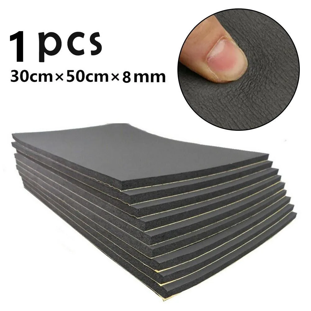 1pc 30x50cm Car Sound Deadener Noise Proof Bonnet Insulation Deadening Foam Mat Cotton Sticker Waterproof Dropship Support | Автомобили и