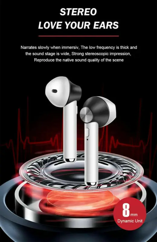 PYMH Waterproof TWS Wireless In Ear Stereo Bluetooth 4 2 Earphone Headset Sport Touch Control Headphone Earbud