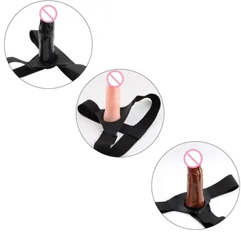 Lesbian Masturbator Strap-on Dildo Realistic Flesh Silicone Penis Panties Strapon Dildo Anal Butt Plug Adult Sex Toys For Women 6