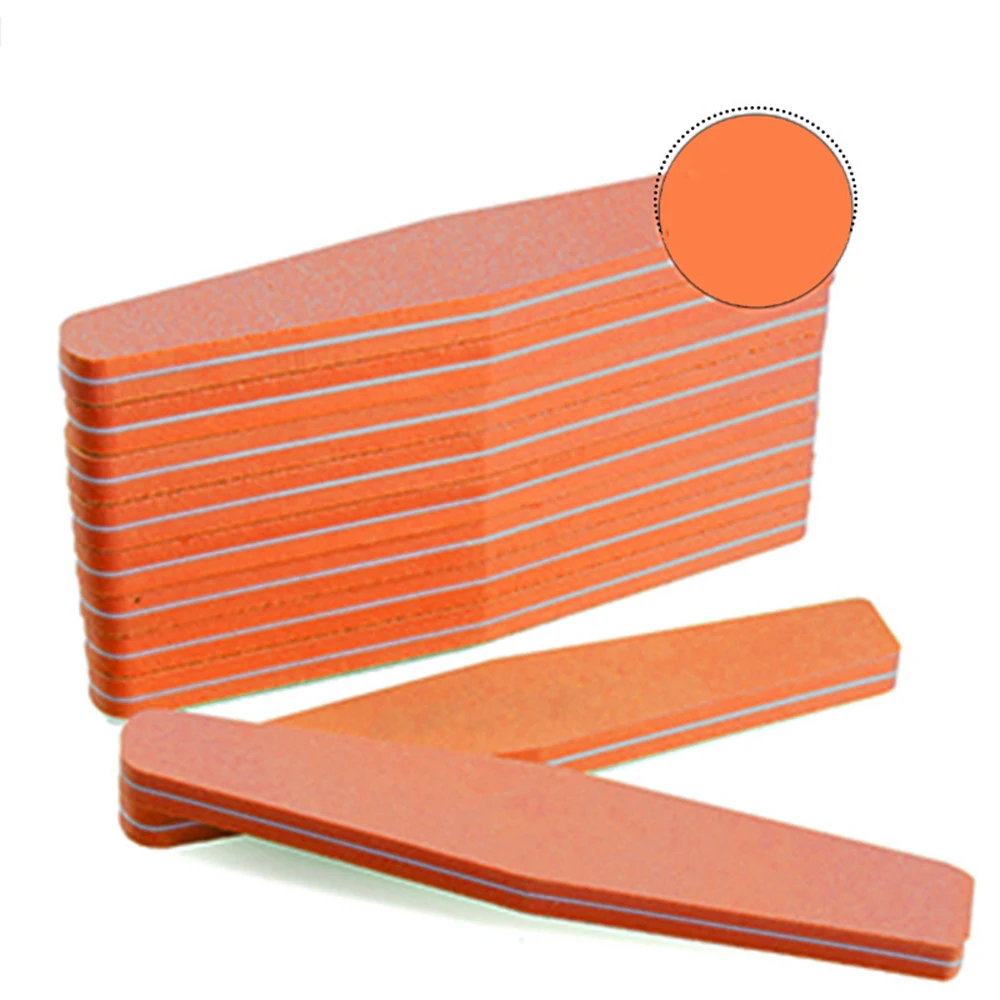 Orange 1PC 1 шт., профессиональные цветные двухсторонние пилочки для ногтей, губка для шлифовки, шлифовальный буфер для ухода за ногтями, маникюрный педикюр, инструменты для красоты ногтей - Цвет: Orange 1PC