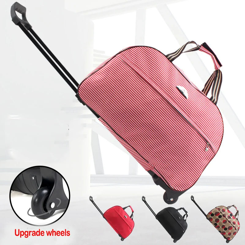 Portable Trolley Bag Rolling Suitcase Carry On Luggage Women Men Large