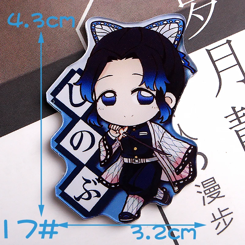 Y10-17 1 шт. мультфильм демон убийца: Kimetsu no Yaiba акриловые аксессуары модная брошка мультфильм значок булавка воротник брошь, ювелирный подарок Y10 - Цвет: Y10-17