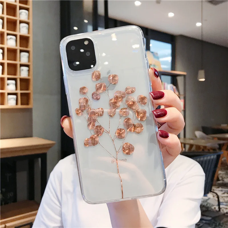 Style 1 Роскошный блестящий золотой прозрачный чехол для iPhone 11 Pro X XS Max XR 8 7 Plus 6 Plus, прозрачная задняя крышка для телефона, блестящий чехол - Цвет: Style 1