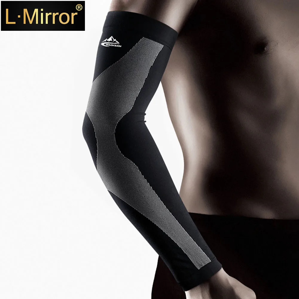 

L.Mirror 1Pair UV Protection Arm Sleeves with Anti-Slip Tattoo Covers Compression Sunblock Ice Silk Cooling for Outdoor Sporting