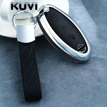 

Men Leather Car Remote Key Full Cover Case for Nissan qashqai skyline Juke Alissa x-trail keyless 3 button Remote protection