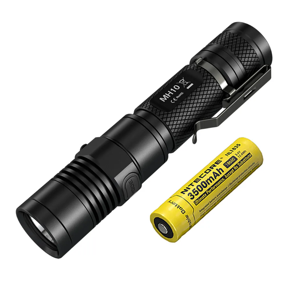 NITECORE MH10 usb зарядный флэш-светильник CREE XM-L2 U2 max 1000 люмен луч бросок 232 м тактический фонарь поисково-спасательный светильник - Emitting Color: MH10 NL1835