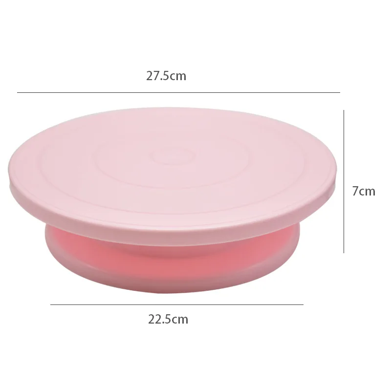 DIY Bakery Appliances Color Anti-slip Decorating Plastic Turntable Lightweight Stable Cake Turntable Decorative Turntable