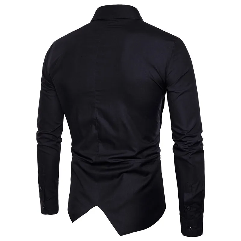 MarKyi Мода desgin ремень Мужская slim fit рубашка с длинным рукавом хорошего качества Мужская повседневная одежда мужская рубашка гавайская