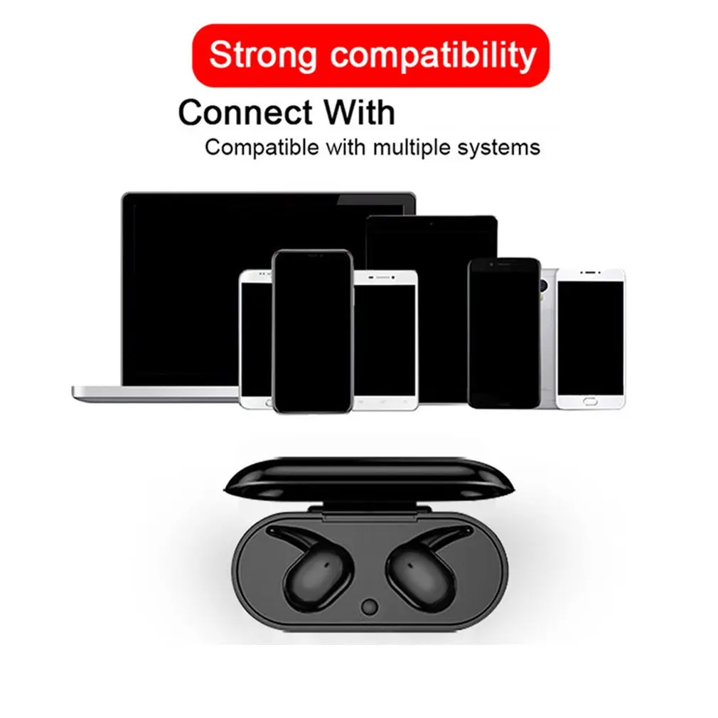 wireless headphones Bluetooth 5 0 TWS HIFI headset Mini sports running earphones compatible for iOS Android phones