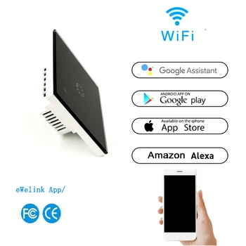 

EU Standard 1 Gang Smart Home WiFi /Voice/Touch Light Wall Switch Panel For Alexa APP STOCK Convenient Remote Control Switch