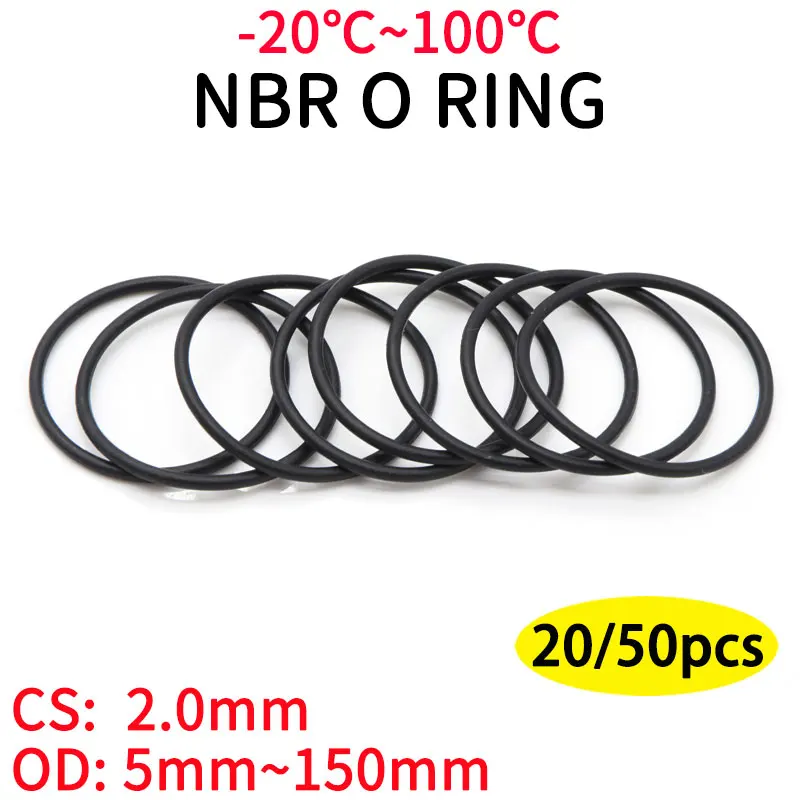 10 Pcs 40mm x 44mm x 2mm Nitrile Rubber Sealing O Ring Gasket Washer 