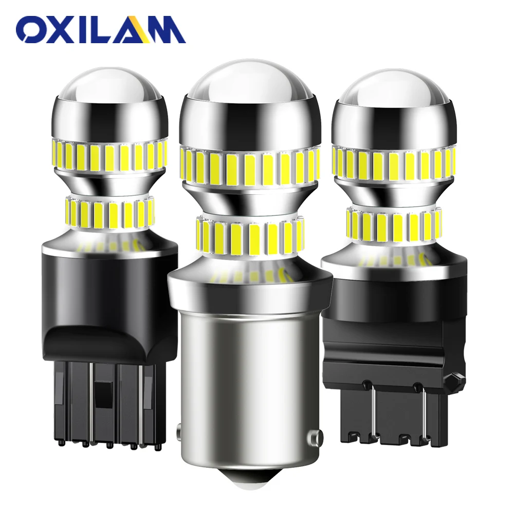 OXILAM 1156 P21W ba15s светодиодный лампы для автомобиля задние тормоза светильник DRL 3156 3157