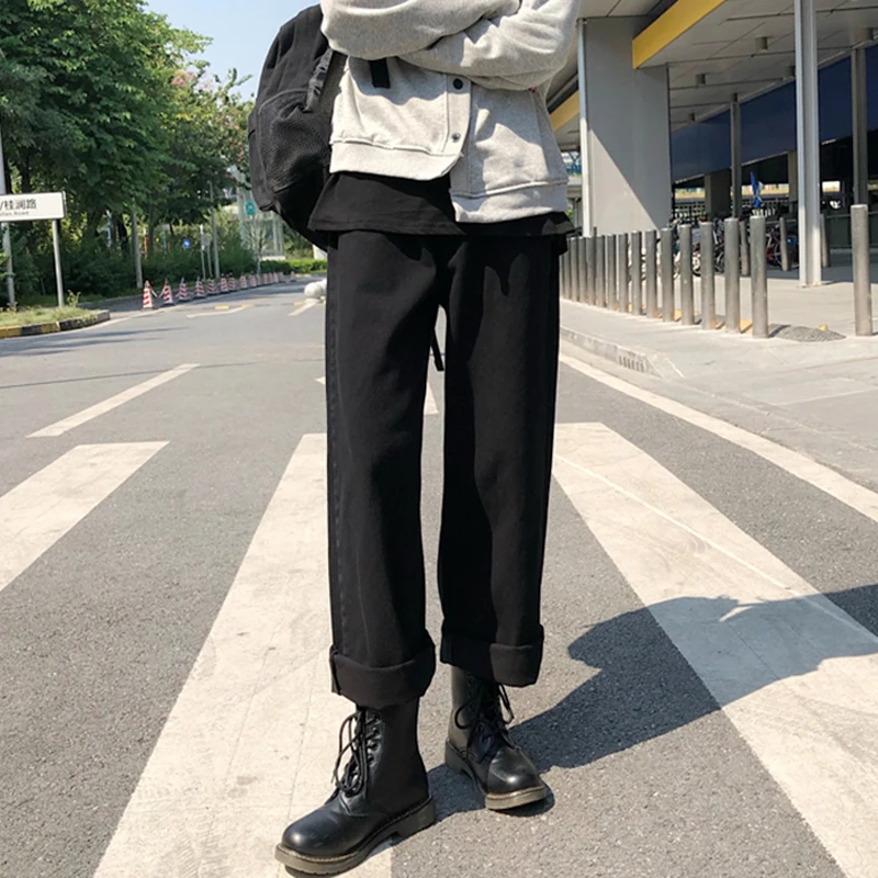 Kopen BGTEEVER Vintage Jeans voor Vrouwen Denim Jeans Hoge Taille Rechte Vrouwen Jeans Herfst Winter Losse Vrouwelijke Lange Broek Broek 2019