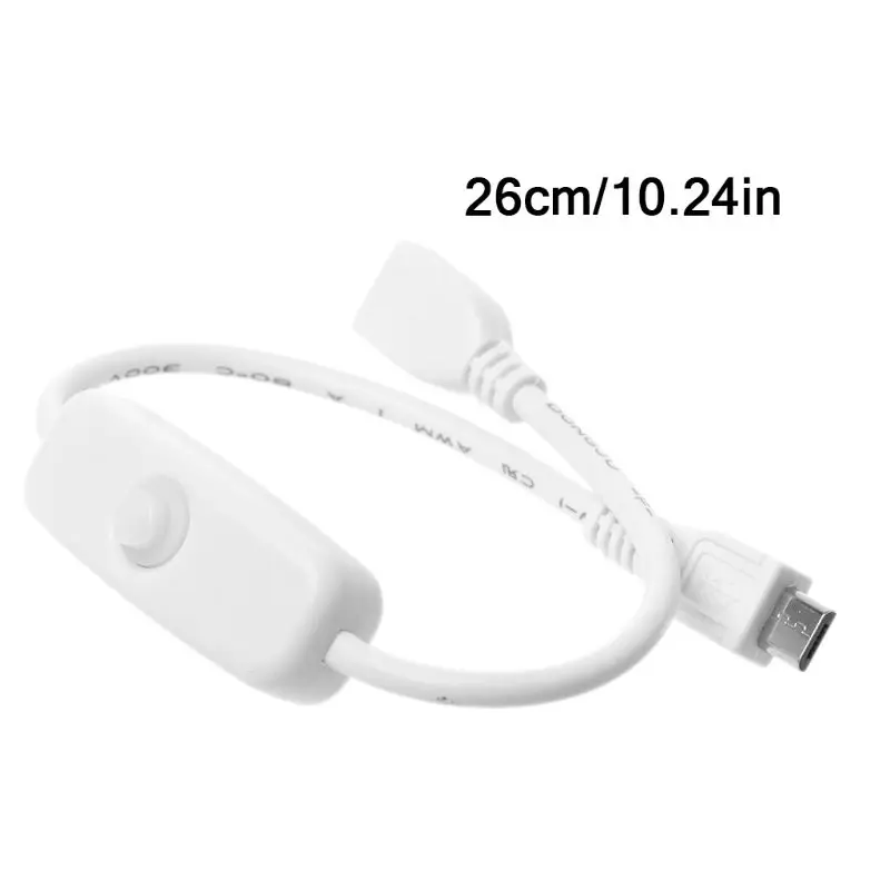 Кабель-удлинитель с разъемом Micro USB «Мама-папа» и выключателем для Raspberry Pi samsung Xiaomi huawei Android