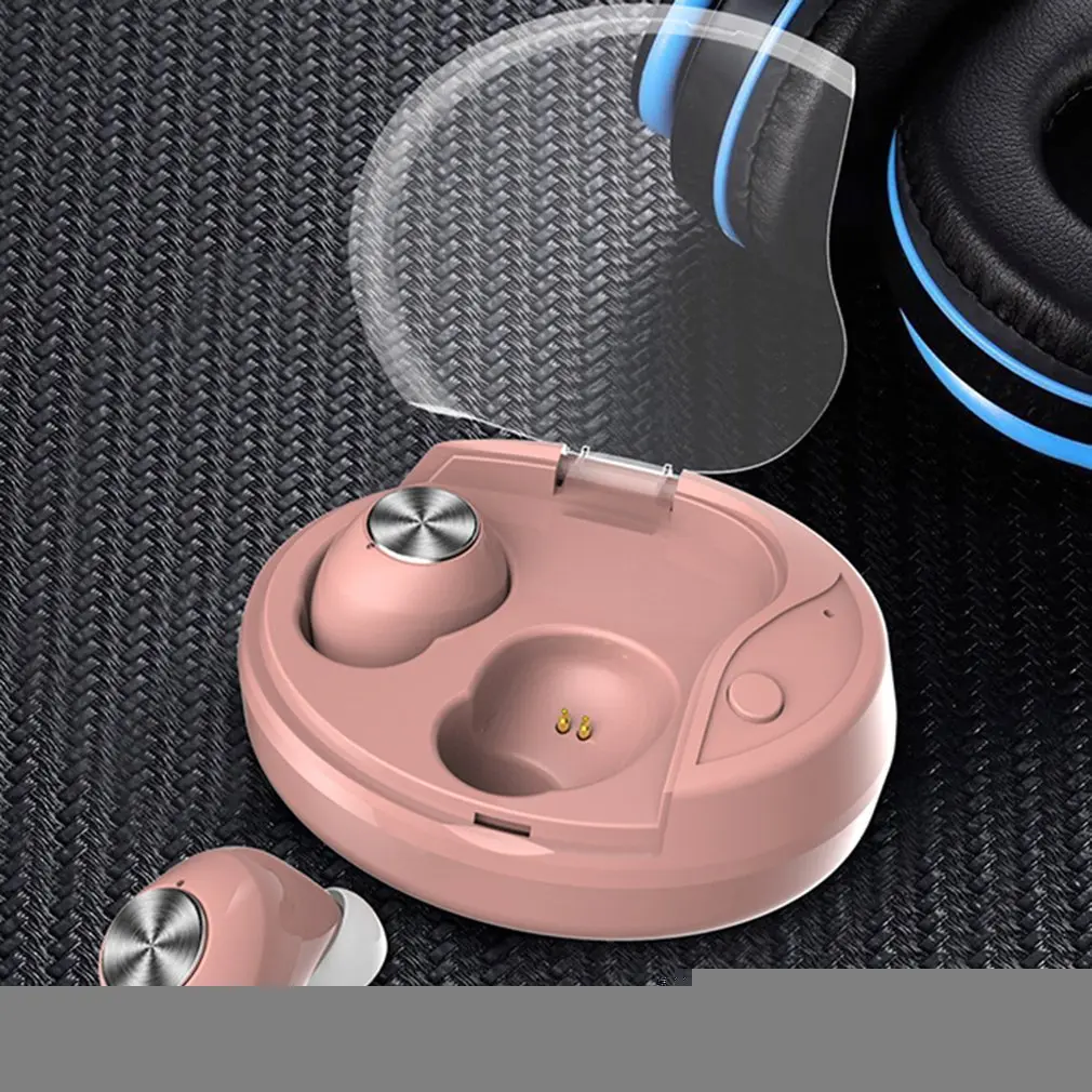 Pink X28 Bluetooth 5,0 наушники стерео 3D музыка беспроводной с микрофоном IPX5 Водонепроницаемый шумоподавление CVC8.0 BK чип - Цвет: Pink