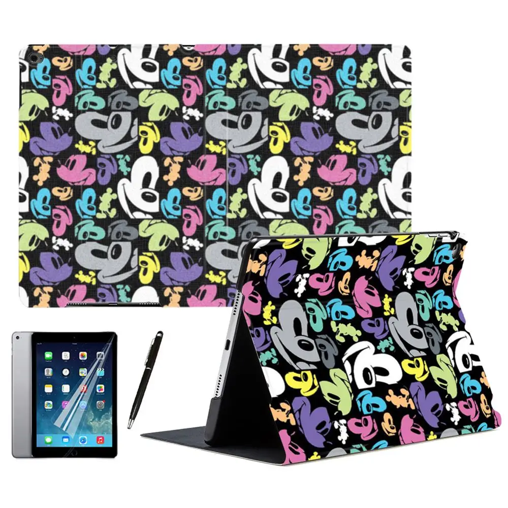 

Cool Cartoon Mickey Mouse Head Fashion Tablet Smart Case Cover For iPad Air 2 3 5 6th 9.7" 2018 7th 2019 10.2" 10.5" PRO Mini 4