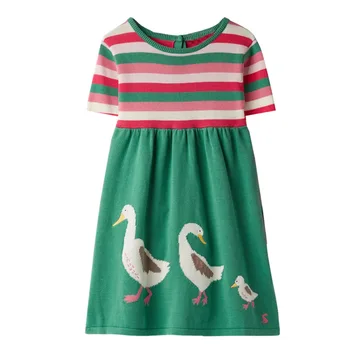 

Girls Summer Dresses 2019 Animals Appliqued Girls Dress Unicorn Printed Kids Dresses for Girls Clothing Princess Costume Child