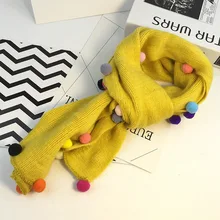 Детский шерстяной шарф, осенне-зимний цветной вязаный теплый нагрудник в Корейском стиле, модный Мужской и Женский Детский воротник