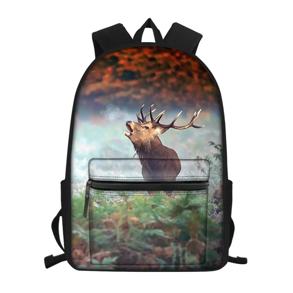 

HaoYun Children's Canvas Backpack Fantasy Deer Prints Pattern Students Book Bags Women's Multi-functional Travel Backpacks