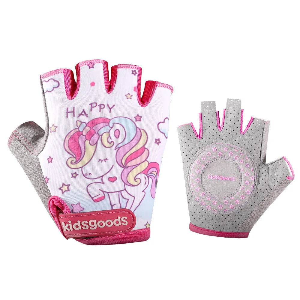 Kids Cycling Gloves Half Finger Anti-slip For Sport Skate Riding Bike Outdoor Sports for Children Boys and Girls | Детская одежда и