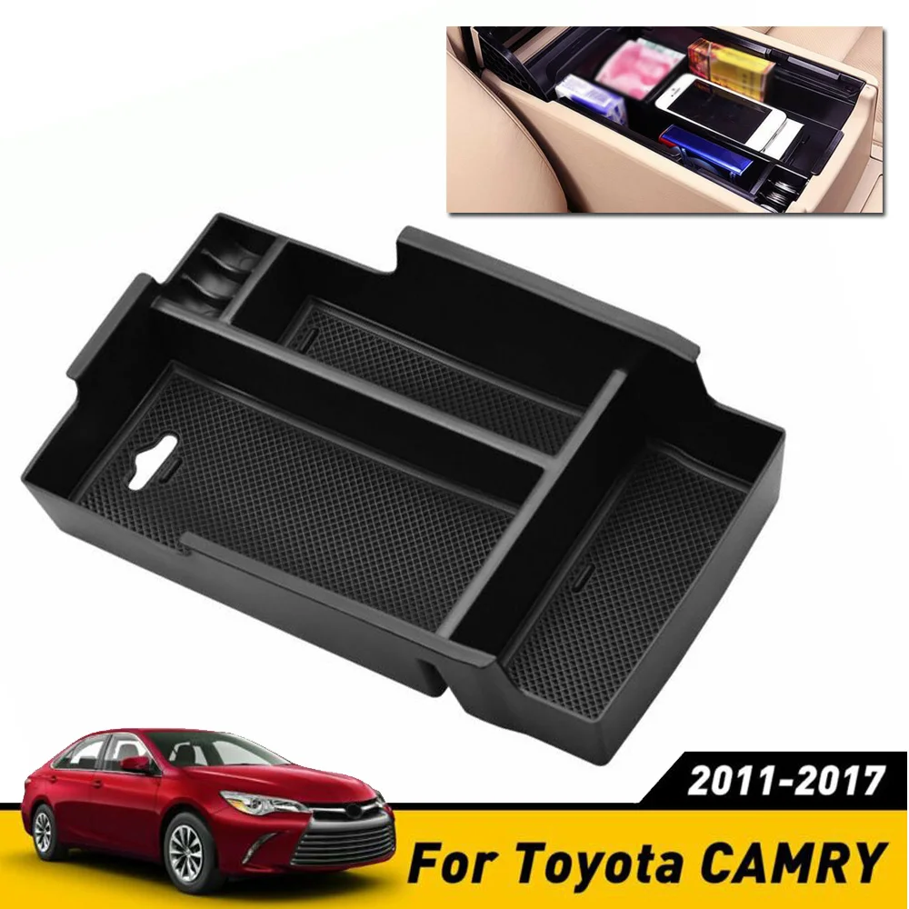 Органайзер держатель ABS для хранения центральной консоли для Toyota Camry 2011-17 коробка подлокотник
