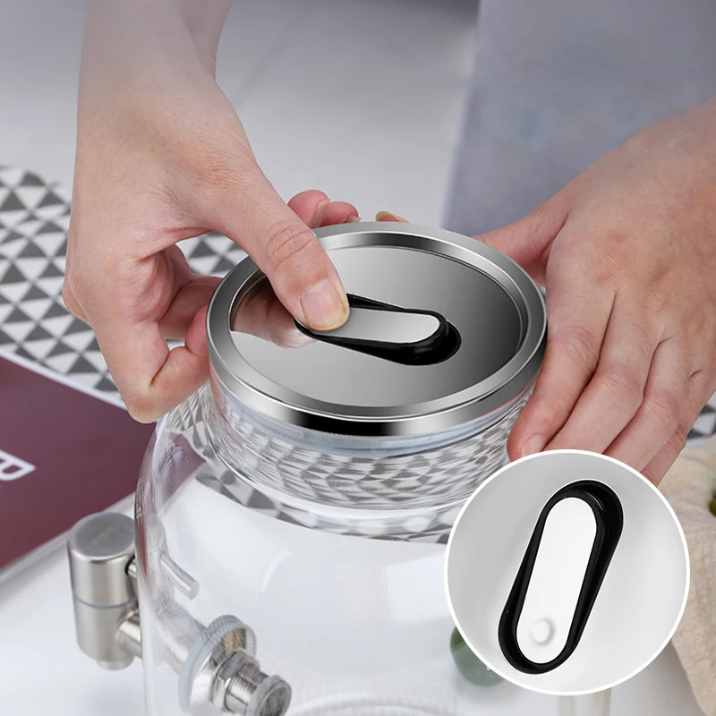 Glass Dinkware Jug With Faucet - Image 3