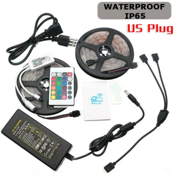 

10M RGB 2835SMD LED Light Strip Waterproof Wifi Control+24Key+5A Power Supply High Quality Practical